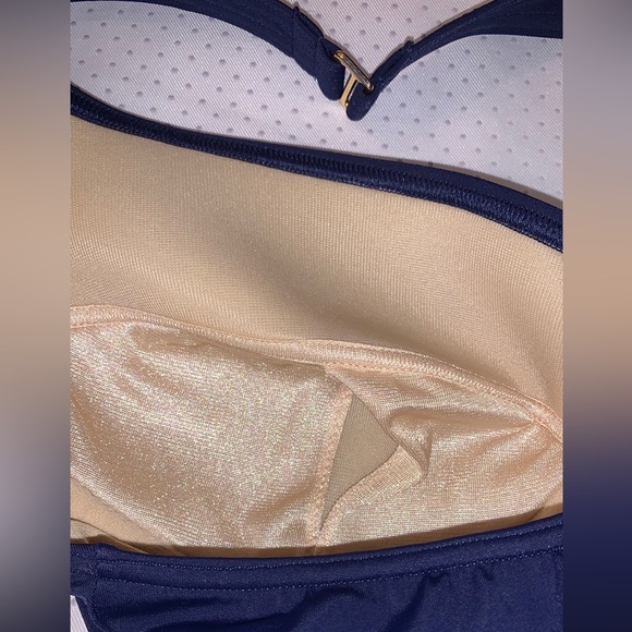 Victorias secret navy blue halter top bathing suit (top only) size 36DD - Picture 10 of 13